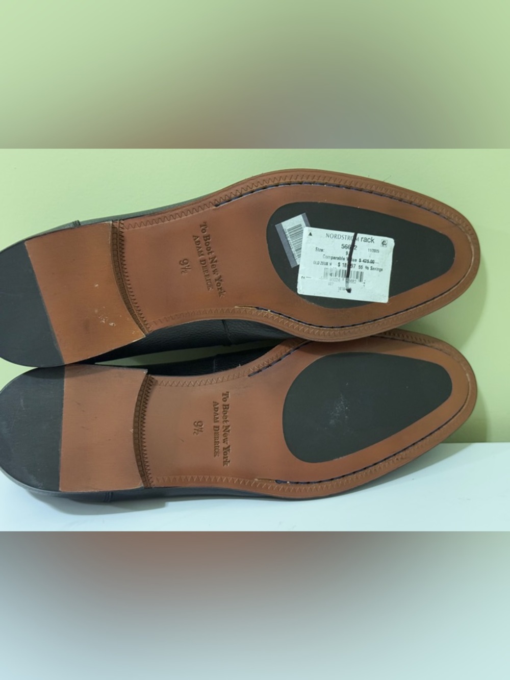 To Boot New York Ravello black Leather Loafers size 9.5 men H20N6 - Picture 11 of 11